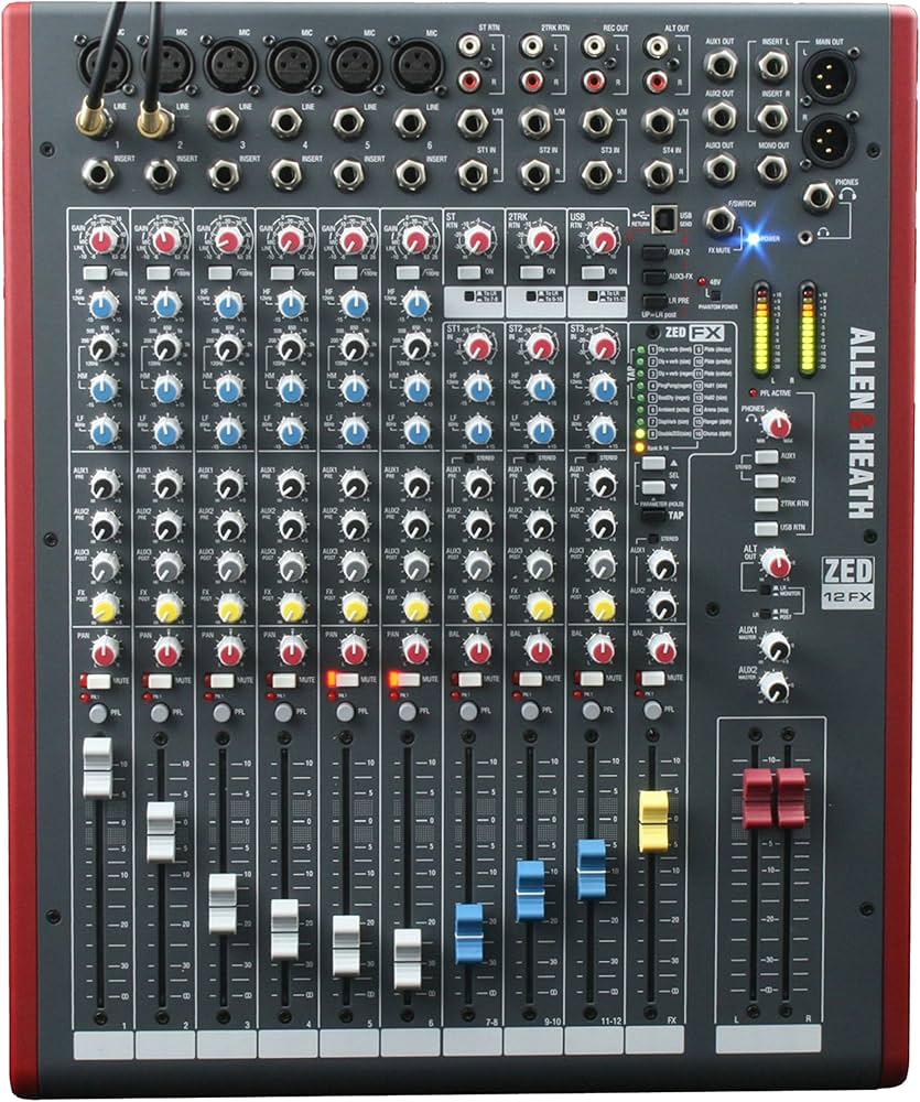 Allen & Heath ZED-12FX 12-Channel Mixer with USB Interface and